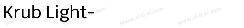 Krub Light字体转换